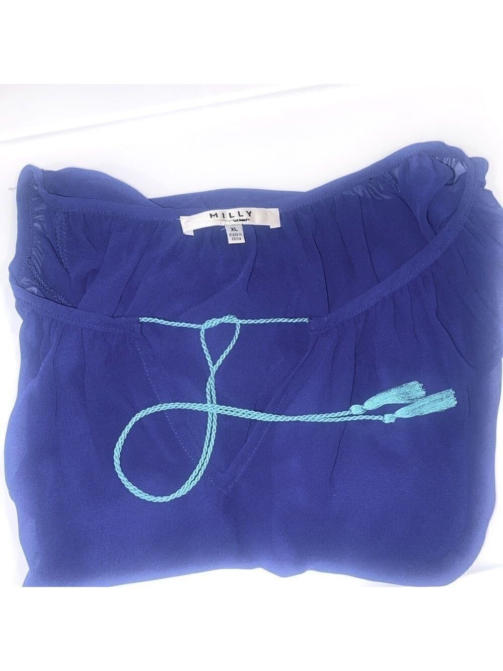 NWOT Milly!💗 top. sheer! Beautiful blue!!